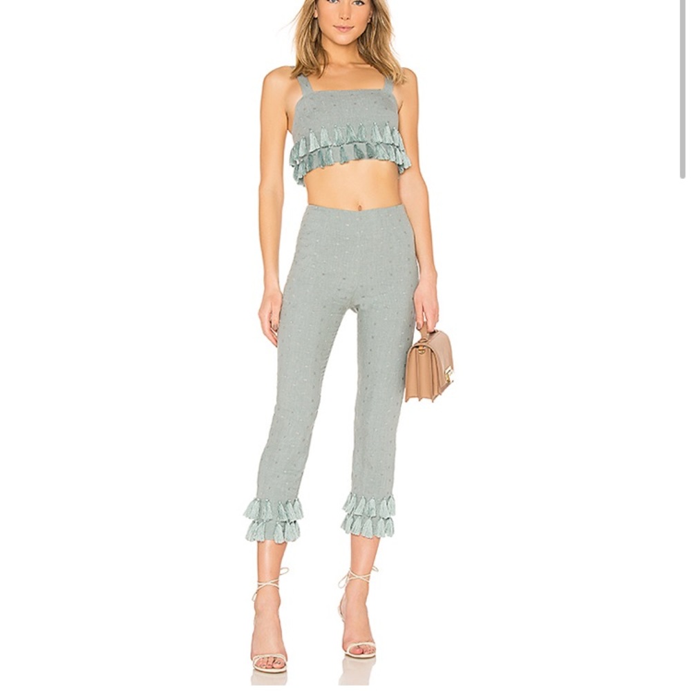 TULAROSA LEXI SET TASSEL PANTS & TANK XS XXS